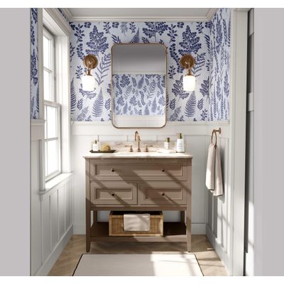 Papel de Parede Vinil Autoadesivo Botânico Chic Contact Impermeável Roxo Removível para Quartos, Salas, Espaços Locados e Armários - S4Sassy 63,5 cm (L) × 304,8 cm (C) / Roxo - Vinil Liso