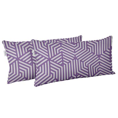 Capa para Almofada Lombar em Poliéster, Uso Interno/Externo, Retangular Impermeável para Móveis de Pátio - Vargottam 30,48 Cm × 45,72 Cm / Roxo