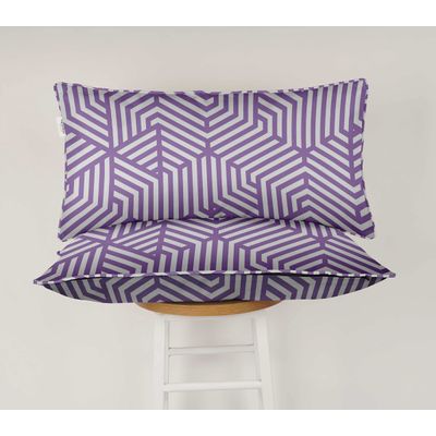 Capa para Almofada Lombar em Poliéster, Uso Interno/Externo, Retangular Impermeável para Móveis de Pátio - Vargottam 30,48 Cm × 45,72 Cm / Roxo