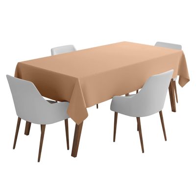Toalha de Mesa Impermeável para Uso Interno/Externo, Capa de Mesa Primavera/Verão para Mesa Circular/Churrasco/Piquenique - Vargottam 147,32 Cm (L) × 259 Cm (C) / Rosa
