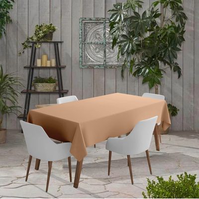 Toalha de Mesa Impermeável para Uso Interno/Externo, Capa de Mesa Primavera/Verão para Mesa Circular/Churrasco/Piquenique - Vargottam 147,32 Cm (L) × 259 Cm (C) / Rosa