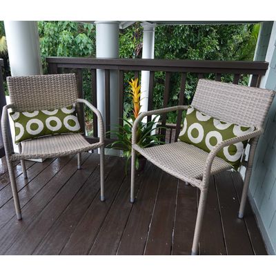 Capa para Almofada Lombar em Poliéster, Impermeável para Uso Interno/Externo, Retangular para Móveis de Pátio - Vargottam 30,48 Cm × 45,72 Cm / Verde