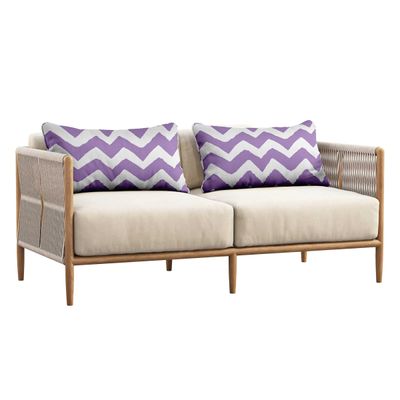 Capa de Almofada Lombar Retangular de Poliéster para Interno/Externo, Impermeável para Todas as Intempéries, Móveis para Pátio - Vargottam 30,48 Cm × 45,72 Cm / Roxo