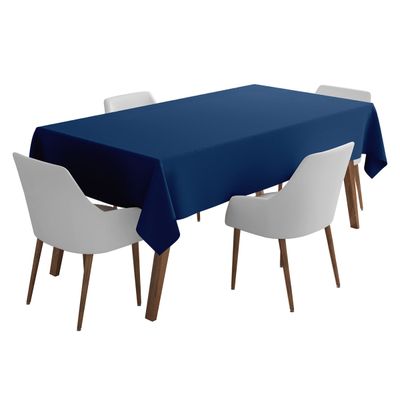 Toalha de Mesa Interna/Externa Impermeável para Pátio, Capas de Mesa Primavera/Verão para Mesa Circular/Churrasco/Piquenique - Vargottam 147,32 Cm (L) × 259 Cm (C) / Azul