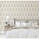 Papel de Parede Vinílico Autocolante Folha de Palmeira Chic Impermeável Bege Removível para Quartos, Salas, Armários e Locatários - S4Sassy 63,5 cm (L) × 152,4 cm (C) / Bege - Vinil Texturizado