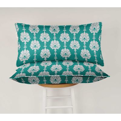 Capa de Almofada Lombar em Poliéster Impermeável para Uso Interno e Externo, Retangular para Móveis de Pátio - Vargottam 30,48 Cm × 45,72 Cm / Azul