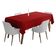 Toalha de Mesa Interno/Externo Impermeável para Pátio, Capa Primavera/Verão para Mesa Circular do Quintal/Churrascos/Piquenique - Vargottam 147,32 Cm × 304,8 Cm – Com Furo Para Guarda-Sol / Vermelho