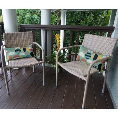 Capa para Almofada Lombar em Poliéster para Uso Interno/Externo, Retangular, À Prova D'Água para Móveis de Pátio - Vargottam 30,48 Cm × 45,72 Cm / Verde