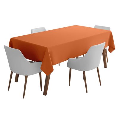 Toalha de Mesa Impermeável Interno/Externo, Capa de Mesa Primavera/Verão para Mesa Circular do Quintal/Churrasco/Piquenique - Vargottam 147,32 Cm × 259 Cm – Com Furo Para Guarda-Sol / Vermelho