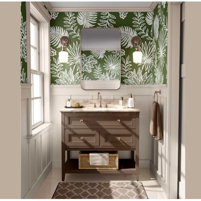 Papel de Parede Folhagem Tropical Verde, Vinil Autoadesivo, Adesivo Decorativo para Parede, Fácil DIY para Quarto, Sala, Armários - S4Sassy 63,5 cm (L) × 304,8 cm (C) / Verde - Vinil Liso