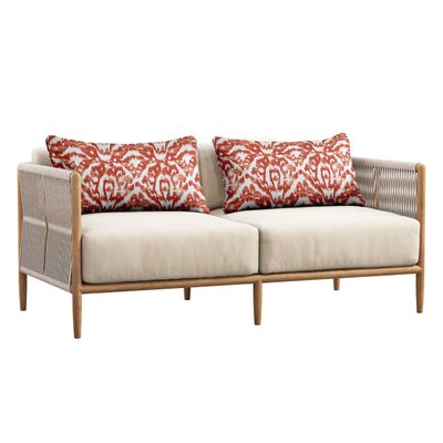 Capa para Almofada Lombar Retangular em Poliéster, Uso Interno/Externo, Impermeável para Intempéries, Móveis de Pátio - Vargottam 30,48 Cm × 45,72 Cm / Laranja