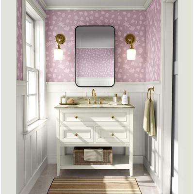Papel de Parede Vinílico Autoadesivo Floral Chique Impermeável Rosa, Removível para Quartos, Salas, Espaços de Locação e Armários - S4Sassy 63,5 cm (L) × 304,8 cm (C) / Rosa - Vinil Liso