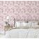 Papel de Parede Vinílico Autoadesivo Estampa Floral Chic Rosa Impermeável Removível para Quartos, Espaços de Inquilinos, Armários - S4Sassy 63,5 cm (L) × 152,4 cm (C) / Rosa - Vinil Liso