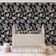 Papel de Parede Folha Tropical Preto, Vinil Autoadesivo Decorativo, DIY Fácil para Quarto, Sala e Armários - S4Sassy 63,5 cm (L) × 304,8 cm (C) / Preto - Vinil Liso