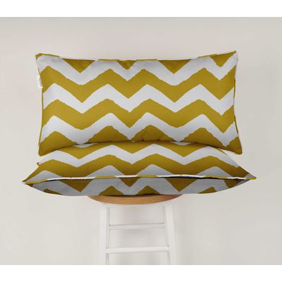 Capa de Almofada Lombar Retangular em Tecido de Poliéster para Uso Interno/Externo, Impermeável para Móveis de Pátio - Vargottam 30,48 Cm × 45,72 Cm / Amarelo