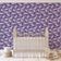 Papel de Parede Vinílico Autocolante Removível Roxo com Garças Voando, Impermeável, para Quartos, Salas e Armários - S4Sassy 63,5 cm (L) × 152,4 cm (C) / Roxo - Vinil Texturizado