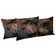Capa de Almofada Lombar Retangular em Tecido de Poliéster para Uso Interno/Externo, Impermeável para Móveis de Pátio - Vargottam 40,46 Cm × 60,96 Cm / Preto