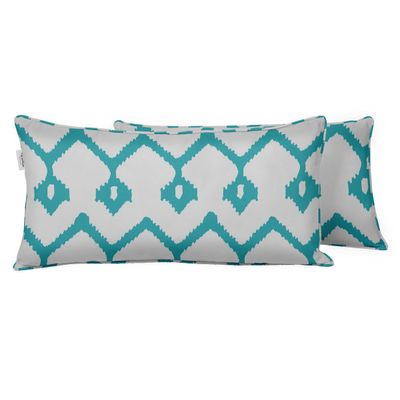 Capa Retangular Impermeável para Almofada Lombar em Tecido Poliéster, Uso Interno/Externo - Vargottam 30,48 Cm × 50,8 Cm / Branco