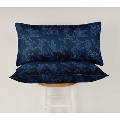 Capa para Almofada Lombar em Poliéster para Uso Interno/Externo, Retangular, À Prova D'Água para Móveis de Pátio - Vargottam 30,48 Cm × 50,8 Cm / Azul