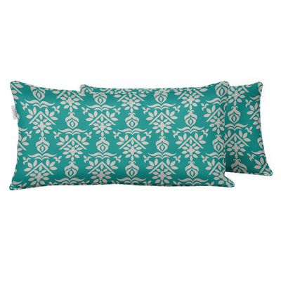 Capa Retangular para Almofada Lombar em Poliéster, À Prova D'Água para Uso Interno/Externo em Móveis de Pátio - Vargottam 30,48 Cm × 60,96 Cm / Azul