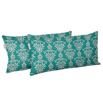 Capa Retangular para Almofada Lombar em Poliéster, À Prova D'Água para Uso Interno/Externo em Móveis de Pátio - Vargottam 30,48 Cm × 60,96 Cm / Azul