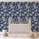 Papel de Parede Folha Tropical Azul, Vinil Autoadesivo, Revestimento Decorativo, Decoração DIY Fácil para Quarto, Sala, Armários - S4Sassy 63,5 cm (L) × 152,4 cm (C) / Azul - Vinil Texturizado