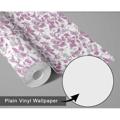 Papel de Parede Vinílico Autocolante Peel & Stick Floral Chic À Prova d'Água Rosa Removível Para Quartos, Salas e Armários - S4Sassy 63,5 cm (L) × 304,8 cm (C) / Rosa - Vinil Liso