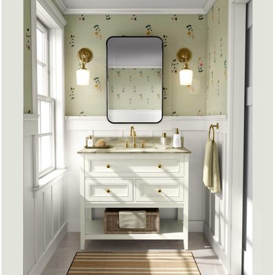 Papel de Parede Floresta Ornamental Verde Autoadesivo - Decoração DIY Fácil para Quarto Estilo Fazenda, Sala, Armários - S4Sassy 63,5 cm (L) × 609,6 cm (C) / Verde - Vinil Liso