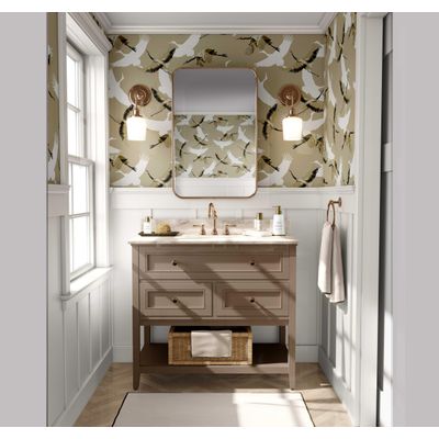 Papel de Parede Vinílico Autoadesivo Chique Grous em Voo à Prova d'Água Verde, Removível para Quarto, Sala e Armários - S4Sassy 63,5 cm (L) × 304,8 cm (C) / Verde - Vinil Liso