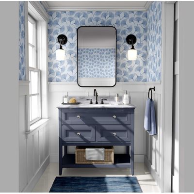 Papel Contato Vinílico Autoadesivo Folha de Ginkgo Chique à Prova d'água Removível para Quartos, Salas, Armários e Locatários - S4Sassy 63,5 cm (L) × 304,8 cm (C) / Azul - Vinil Liso