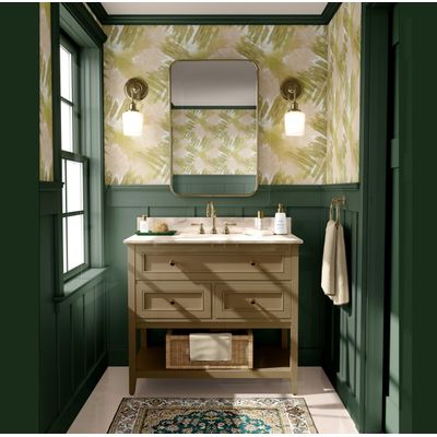 Papel de Parede com Pinceladas Artísticas Verdes, Vinil Autoadesivo, Faça-Você-Mesmo para Quarto, Armários e Sala - S4Sassy 63,5 cm (L) × 609,6 cm (C) / Verde - Vinil Liso