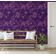 Papel de Parede Floral Vintage Roxo Autoadesivo em Vinil, Revestimento Fácil DIY para Quarto Estilo Fazenda, Sala, Armário - S4Sassy 63,5 cm (L) × 304,8 cm (C) / Roxo - Vinil Texturizado