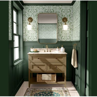 Papel de Parede Floral Clássico Verde Vinil Autoadesivo, Instalação Fácil para Quarto Estilo Fazenda, Sala e Armários - S4Sassy 63,5 cm (L) × 914,4 cm (C) / Verde - Vinil Liso