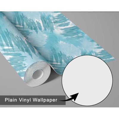 Papel de Parede Vinílico Autoadesivo com Pinceladas Azuis, Envolvente Decorativo, Fácil DIY para Quarto, Armários e Salas - S4Sassy 63,5 cm (L) × 609,6 cm (C) / Azul - Vinil Liso