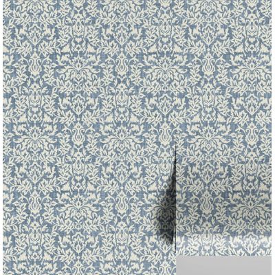 Papel de Parede Floral Clássico Azul, Vinil Autoadesivo, Envoltório, Fácil DIY para Quarto Fazenda, Sala, Armários, Ambientes - S4Sassy 63,5 cm (L) × 304,8 cm (C) / Azul - Vinil Liso