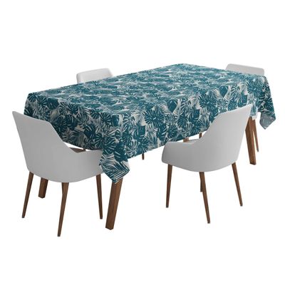Toalha de Mesa Impermeável Interna/Externa para Pátio - Capa Primavera/Verão para Mesa de Quintal/Churrasco/Piquenique - Vargottam 147,32 Cm × 259,08 Cm / Verde