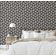 Papel de Parede Folha em Grade Moderno, Preto, Vinil Autoadesivo, Aplicação Fácil DIY para Quarto, Armários e Salas - S4Sassy 63,5 cm (L) × 609,6 cm (C) / Preto - Vinil Liso