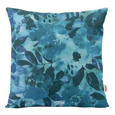 Capa de Travesseiro e Capa de Almofada Decorativa Estampada em Azul - Vargottam 30,48 Cm × 30,48 Cm – Quadrado / Azul