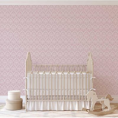 Papel de Parede Autoadesivo Vinílico Motivo Real Rosa, Fácil Aplicação DIY para Quarto Estilo Fazenda, Sala, Armários e Ambientes - S4Sassy 63,5 cm (L) × 609,6 cm (C) / Rosa - Vinil Liso