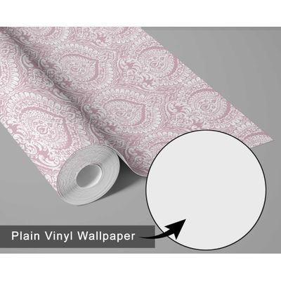Papel de Parede Autoadesivo Vinílico Motivo Real Rosa, Fácil Aplicação DIY para Quarto Estilo Fazenda, Sala, Armários e Ambientes - S4Sassy 63,5 cm (L) × 609,6 cm (C) / Rosa - Vinil Liso