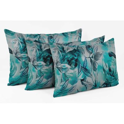 Capas de Travesseiro e de Almofada Decorativas Estampadas com Tema Azul - Vargottam 35,56 Cm × 60,96 Cm – Retangular / Azul