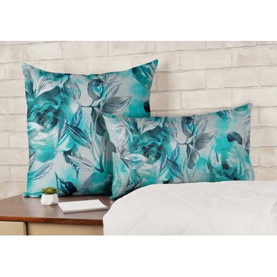 Capas de Travesseiro e de Almofada Decorativas Estampadas com Tema Azul - Vargottam 35,56 Cm × 60,96 Cm – Retangular / Azul