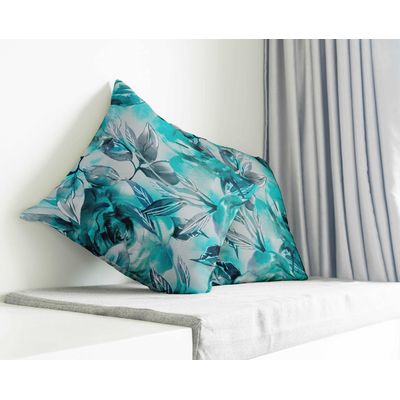 Capas de Travesseiro e de Almofada Decorativas Estampadas com Tema Azul - Vargottam 35,56 Cm × 60,96 Cm – Retangular / Azul