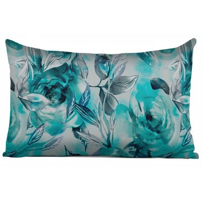 Capas de Travesseiro e de Almofada Decorativas Estampadas com Tema Azul - Vargottam 35,56 Cm × 60,96 Cm – Retangular / Azul