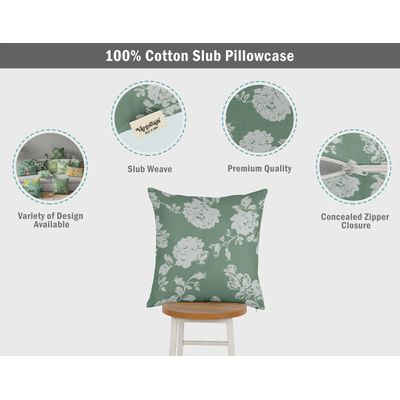Capas de Almofada Verdes Estampadas Decorativas de Luxo - Vargottam 30,48 Cm × 60,96 Cm – Retangular / Verde