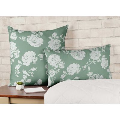 Capas de Almofada Verdes Estampadas Decorativas de Luxo - Vargottam 30,48 Cm × 60,96 Cm – Retangular / Verde