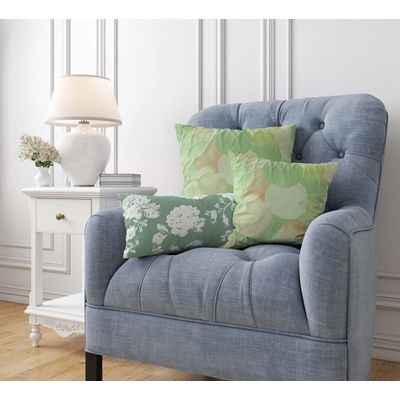 Capas de Almofada Verdes Estampadas Decorativas de Luxo - Vargottam 30,48 Cm × 60,96 Cm – Retangular / Verde