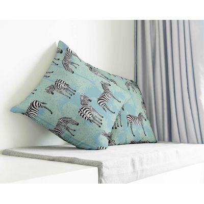Capas de Almofada Luxuosas Estampadas Tema Azul, Capas Decorativas e Capa para Almofada de Sofá - Vargottam 40,64 Cm × 40,64 Cm – Quadrado / Azul