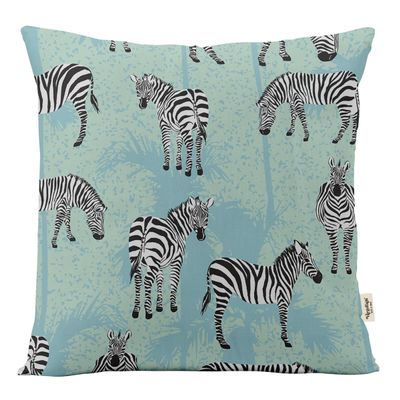 Capas de Almofada Luxuosas Estampadas Tema Azul, Capas Decorativas e Capa para Almofada de Sofá - Vargottam 40,64 Cm × 40,64 Cm – Quadrado / Azul