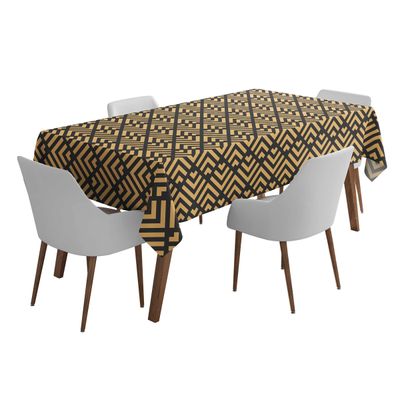 Toalhas de Mesa Impermeáveis para Interior/Exterior e Pátio - Capas de Mesa Primavera/Verão para Quintal/Churrasco/Piquenique - Vargottam 147,32 Cm × 259,08 Cm / Amarelo